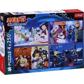 Trefl Пъзел Trefl от 4 x 250 части - Приключенията на Наруто Узумаки (13339)