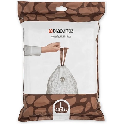 Торба за кош Brabantia PerfectFit FlatBack+/Touch размер L, 40-45L, 40 броя, пакет (1005575)
