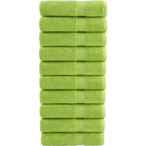 vidaXL Премиум кърпи ръце SOLUND 10 бр ябълковозелени 50x100 см 600gsm (137499)