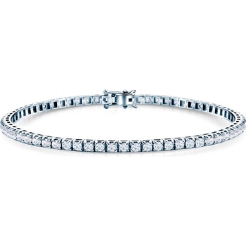 SAVICKI Тенис гривна Luminy 3, 0 мм: бяло злато, бели сапфири