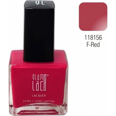 GlamLac Lak na nehty 118156 F-Red 15 ml
