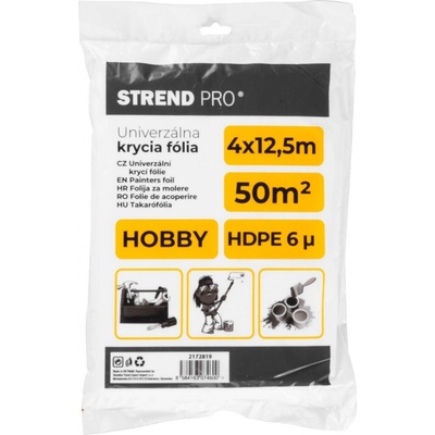 Slovakia Trend Strend Pro 2172819 - Fólia Hobby, maliarska, 4x12,5 m, 6µ, zakrývacia