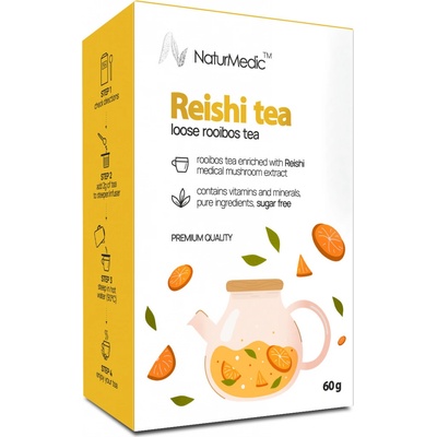 NaturMedic Reishi rooibos čaj 60 g