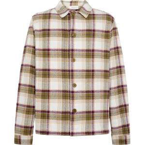 KnowledgeCotton Apparel Мъжка риза с копчета KnowledgeCotton Apparel Big Checked Heavy Flannel Shirt - Green Check - размер XXL (033-2921-0215)