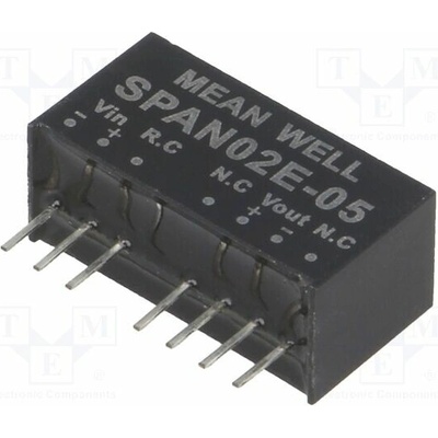 MEAN WELL SPAN02E-05 Měnič: DC/DC; 2W; Uvst: 4,5÷9VDC; Uvýst: 5VDC; Ivýst: 0÷400mA; SIP8