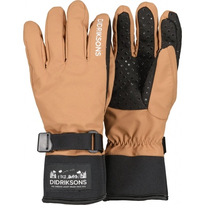 Didriksons Lovas Five Dětské lyžařské rukavice Almond Brown – Sleviste.cz