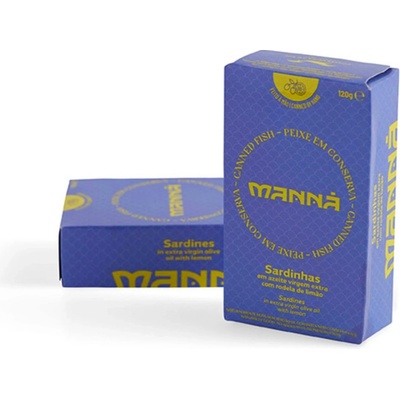 Manná Gourmet Portugalské sardinky v extra panenskom olivovom oleji s citrónom 120 g