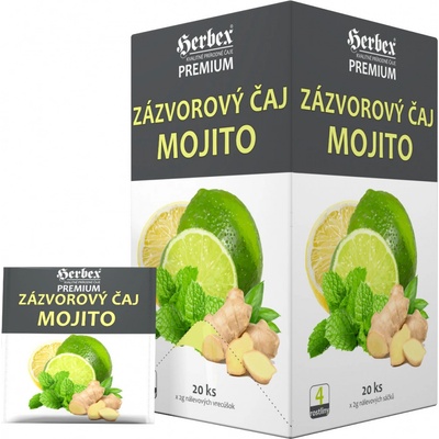 Herbex Zázvorový čaj Mojito 20 x 2 g