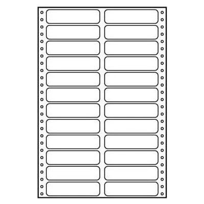 Logo tabelačné etikety 89mm x 23.4mm, A4, dvojradové, biele, 24 etikety, balené po 25 ks, pre ihličkové tlačiarne 32108