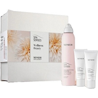 Skeyndor Spa Senses Welness Beauty Set - Pěnový sprchový gel 150 ml + peeling 50 ml + tělové mléko 30 ml Dárková sada