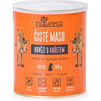 Natureca Adult hovězí s kuřetem 800 g