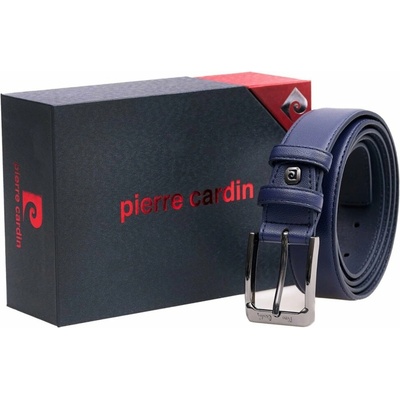Pierre Cardin pánský kožený opasek 2506 BLU Modrá 2506-GG31-BLU