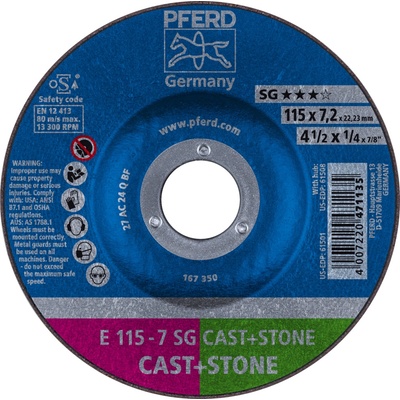 Pferd Brúsny kotúč pre zlievarne 115 x 7,2 x 22,23 mm 4007220471135