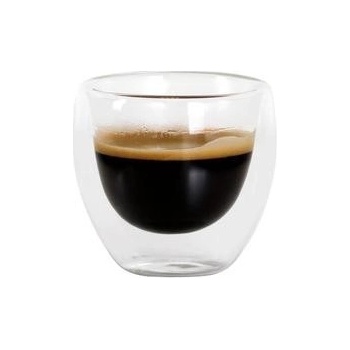TORO Sklenený hrnček Espresso dvojité borosilikátové sklo 100 ml