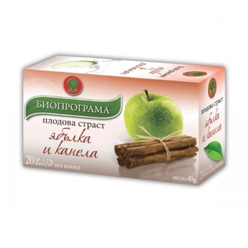 Биопрограма Чай Ябълка и Канела Биопрограма 40гр