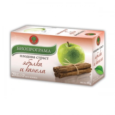 Биопрограма Чай Ябълка и Канела Биопрограма 40гр