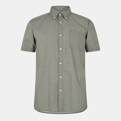 Barbour Риза с къс ръкав Barbour Shell Tailored Short Sleeve Shirt - Olive OL51
