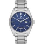 Daniel Klein Premium DK. 1.14087-2 Мъжки часовник, Сребрист- Син циферблат, Стоманена верижка Часовници