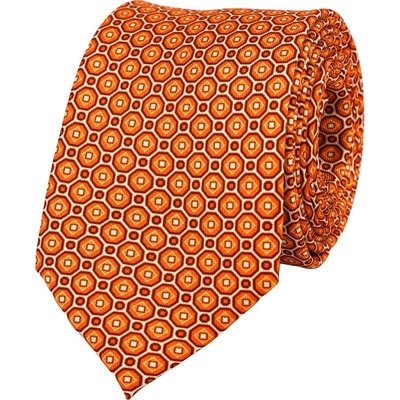 Bubibubi hodvábna kravata Noli oranžová