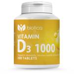 Biotica Vitamin D3 1000 IU - кости, зъби и имунитет / 100 таблетки