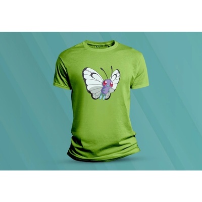 Sandratex dětské bavlněné tričko pokémon Butterfree. lime