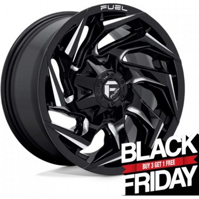 Fuel D753 REACTION 10x20 8x165 ET-18 gloss black milled