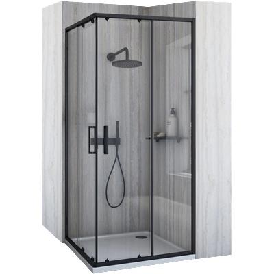 Rea Душ кабина Rea Punto 80x80 Black (KPL-K6448)