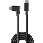 Lindy Кабел LINDY LNY-32005, от USB C(м) към USB C(м), 90° прав ъгъл, 1m, черен (LNY-32005)