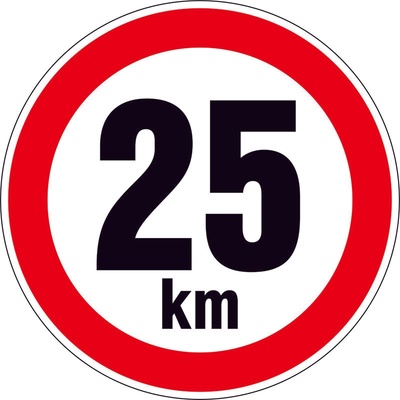 RAFO Samolepka Nejvyšší rychlost 10, 15 - 300 km, průměr 15 cm Varianta: 25