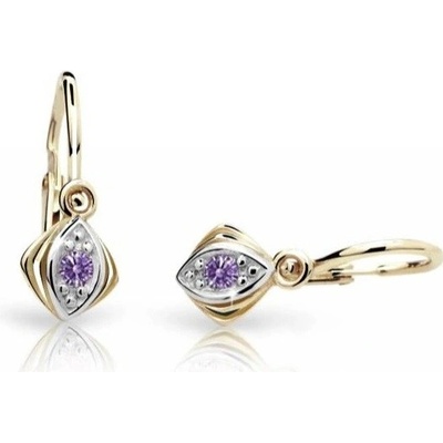 Cutie Jewellery zlaté detské náušnice C1897-10-X-1 fialová