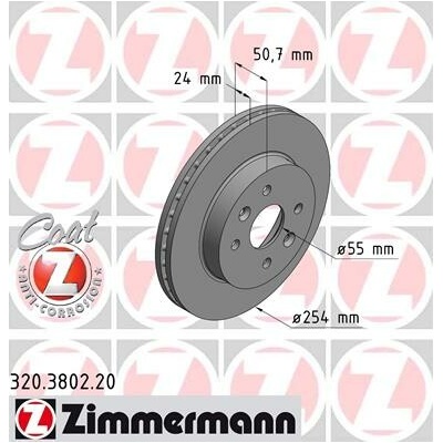 Brzdový kotúč ZIMMERMANN 320.3802.20 (320380220)