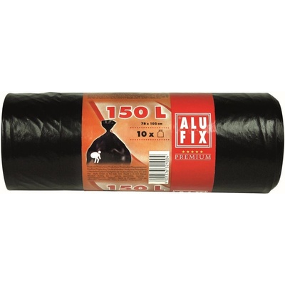 ALUFIX Pytle na odpad LDPE 150L 10ks 40µm černé