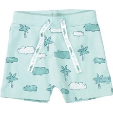 Staccato Shorts pastelová máta se vzorem