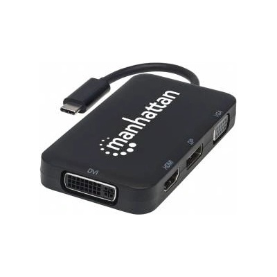 Manhattan Usb-C Dock/Hub, Ports (X4): Displayport, Dvi-I, Hdmi Or Vga, Note: Only One Port Can Be Used At A Time, External Power Supply Not