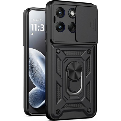 Motorola Калъф за Motorola Edge 70 Fusion+ 5G / Fusion 5G с Капаче за Камера и Стойка - PC+TPU, Военна защита, 7 цвята