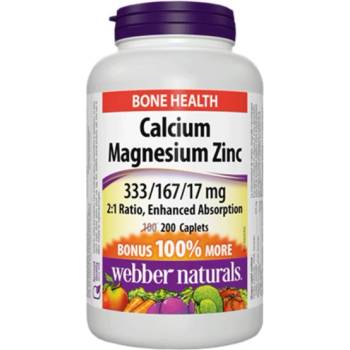 Image 1 of Webber Naturals Calcium Magnesium Zinc [200 каплети]
