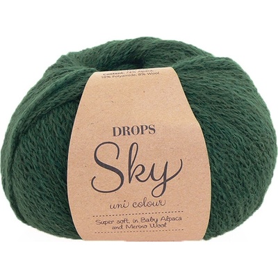 Příze Drops Sky uni colour 20 - zelený břečťan