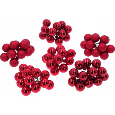 Trend-Deco Sklenené ozdoby na drôtiku mini guľôčky k dekoráciám 72 ks 2,5 cm