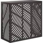 vidaXL Покритие за климатик Черно 110 x 50 x 105 см Стомана (8014115)