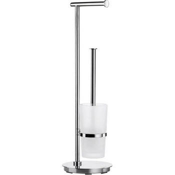 Smedbo Outline line FK607 WC súprava 600 mm, leštená nerezová oceľ / matné sklo
