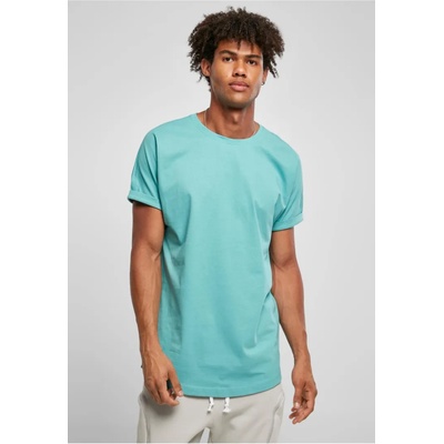 Urban Classics Мъжка дълга синя тениска Urban Classics Long Shaped Turnup glassUB-TB1561-03758 - Син, размер XS