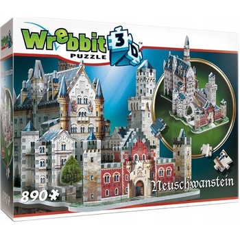 Wrebbit 3D Puzzle Zámok Neuschwanstein 890 ks