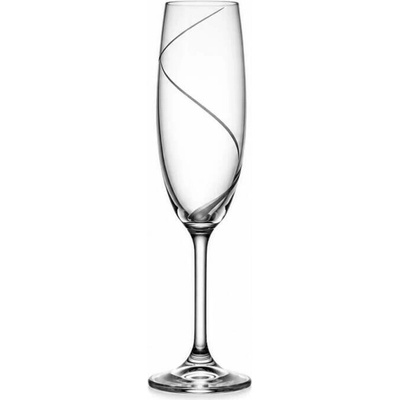 Bohemia Crystal sklenice na šumivé víno dekor ATLANTIS 6 x 220 ml