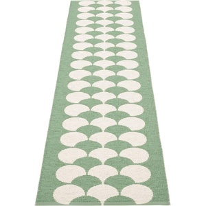 Pappelina Зелена и кремава пътека за открито и закрито 70x250 cm Poppy Oregano - Pappelina (PY21O725)