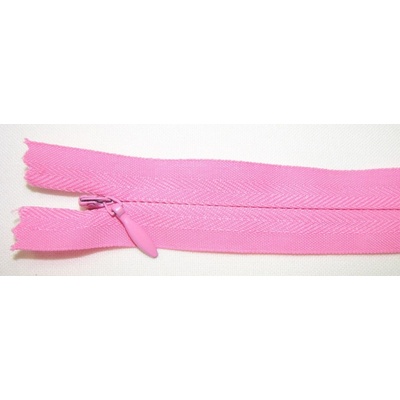 Zips krytý nedeliteľný Bavlnený 20cm ružová