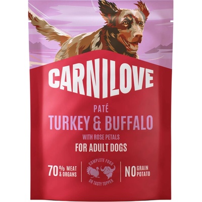 Carnilove Dog Paté Turkey & Buffalo with Rose 300 g