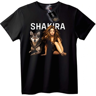NOONEBRAND Тениска Вълк на Shakira - 2XL, Black
