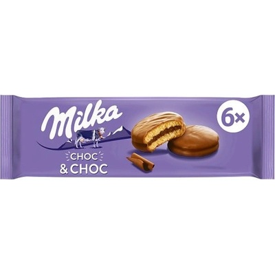 Milka Choc & Choc celomáčené jemné pečivo s kakaovou náplní 150 g