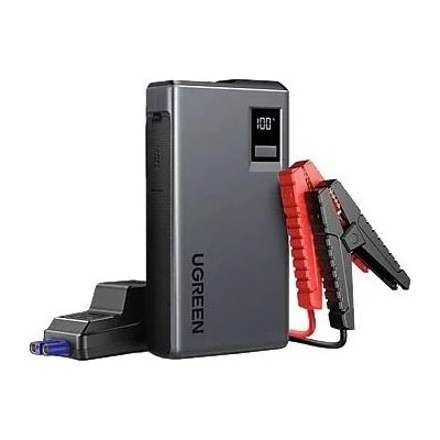 UGREEN външен стартер за кола, джъмп стартер, стартер, 12000mAh, 1000A, вградена LED светлина, сив (35977)
