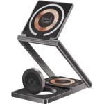 Promate Зарядна станция ProMate, LucidFold-Trio 3-in-1 Transparent Foldable Wireless Charging station w/ 15W MagSafe Charger, 5W Wireless Charger, 3W Apple Watch Charger (6959144065991)